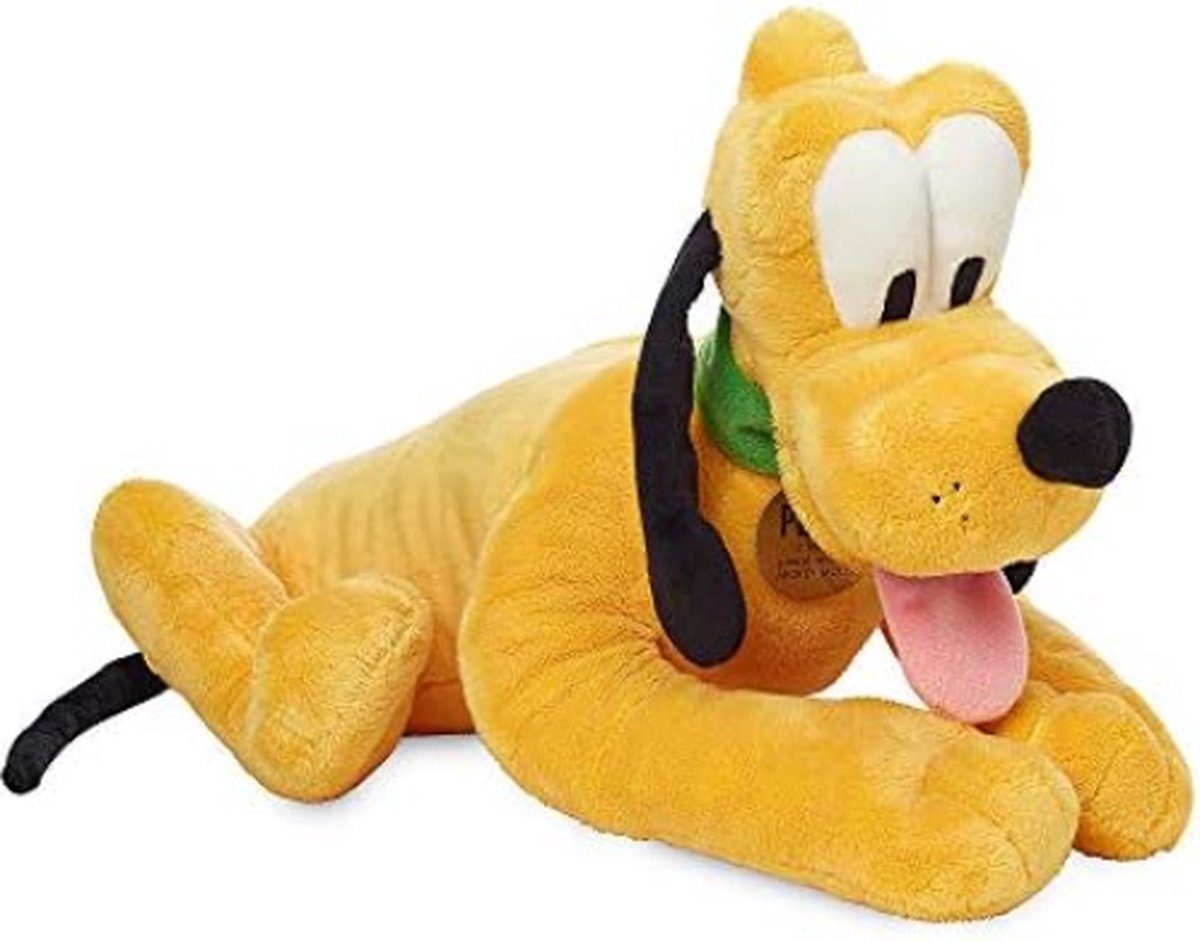 Pluto Liggend Disney Pluche Knuffel met Geluid 28 cm {Disney Sound Plush Toy | Speelgoed knuffeldier knuffels voor kinderen jongens meisjes | Lady en de Vagebond, 101 Dalmatiërs, Pluto, Simba Lion King, Dumbo Dombo Olifant}